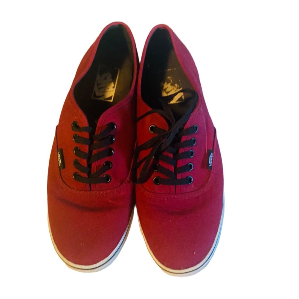 Vans burgundy in color men's size 8 woman's size 9.5 sneakers - Picture 7 of 8